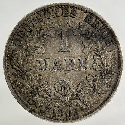 1903 Germany 1 Mark Silver Coin | Fine Collectable Grade