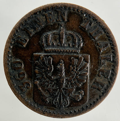 1867 Germany German States 1 Pfennig Coin | Fine Collectable Grade