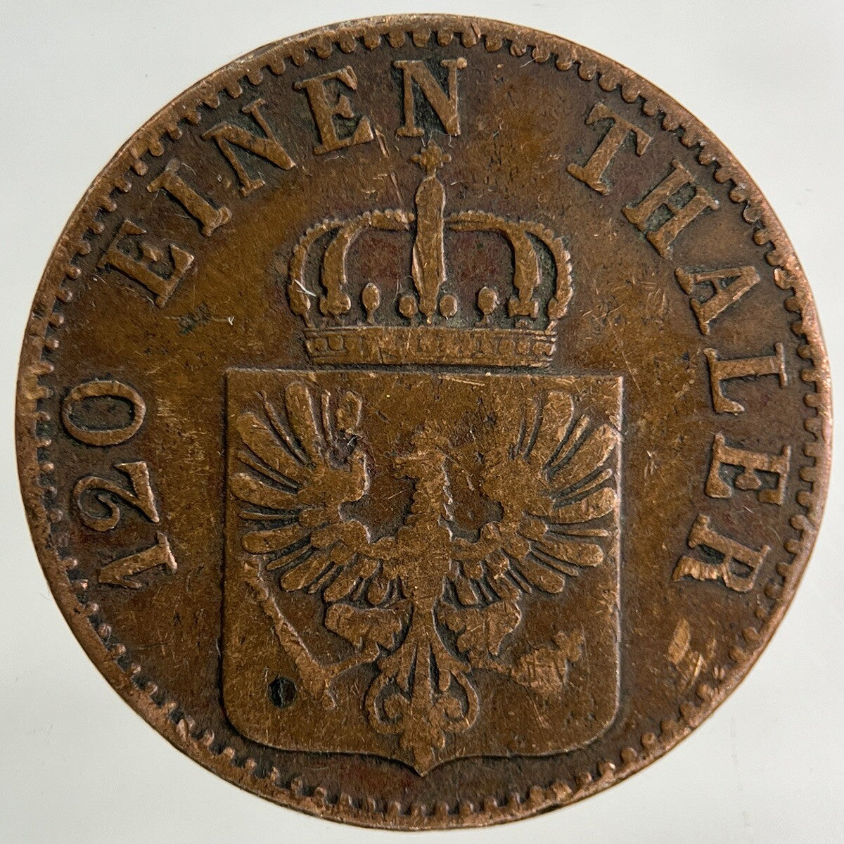 1861 Germany German States 3 Pfennig Coin | Fine Collectable Grade