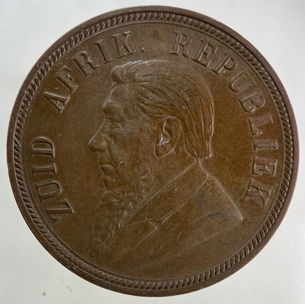1898 South Africa One Penny Coin | Very Fine Grade