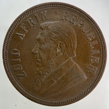 1898 South Africa One Penny Coin | Very Fine Grade
