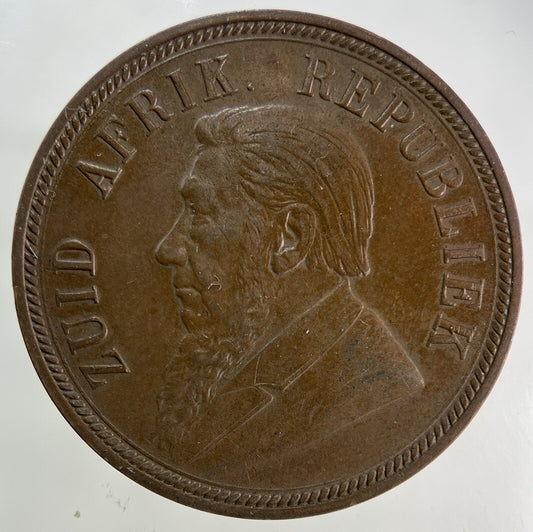 1898 South Africa One Penny Coin | Very Fine Grade