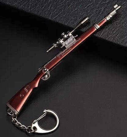 Mini German WWII Sniper Rifle Shaped Keyring Premium Keychain Gift UK