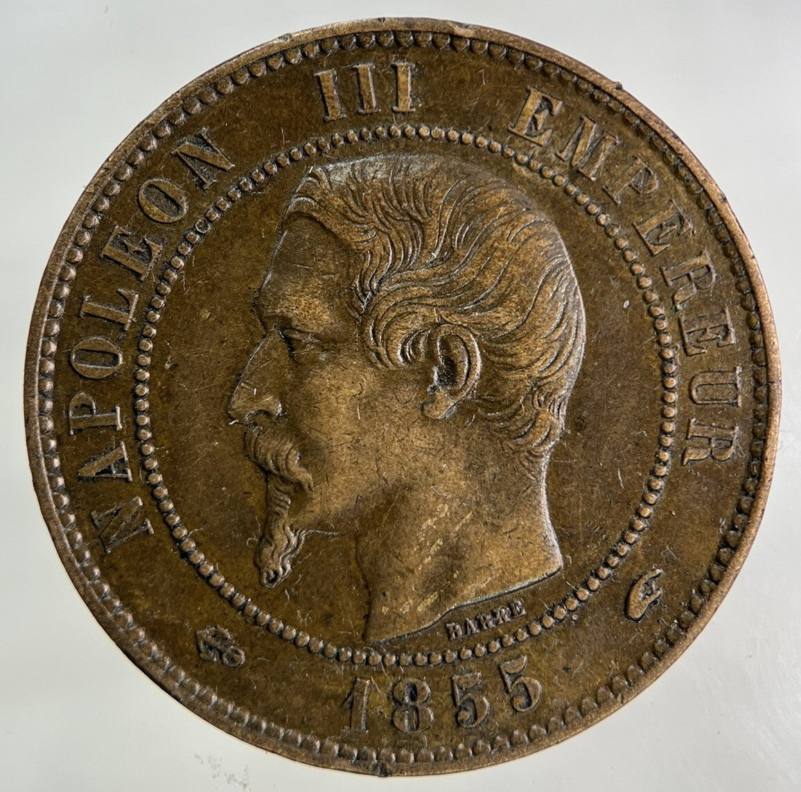 1855 France 10 Centimes Coin | Very High Grade