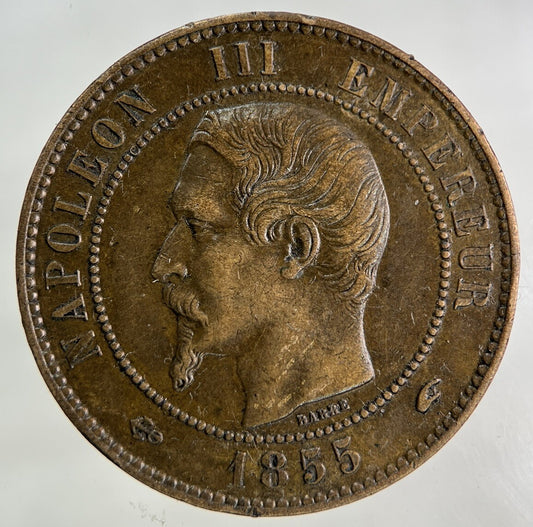 1855 France 10 Centimes Coin | Very High Grade