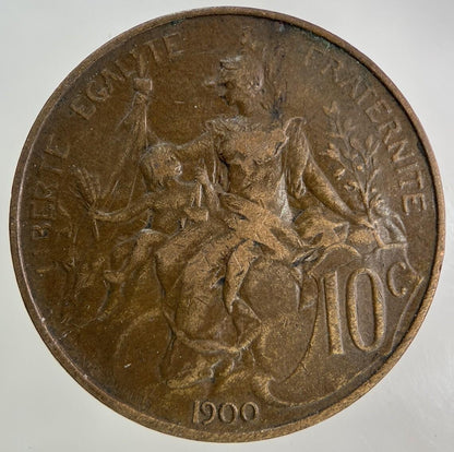 1900 France 10 Centimes Coin | Fine Collectable Grade