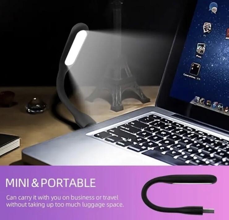 2 x Black Mini LED Night Reading Portable Travel Flexible Lights UK Stock