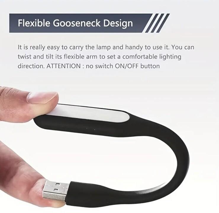 2 x Black Mini LED Night Reading Portable Travel Flexible Lights UK Stock