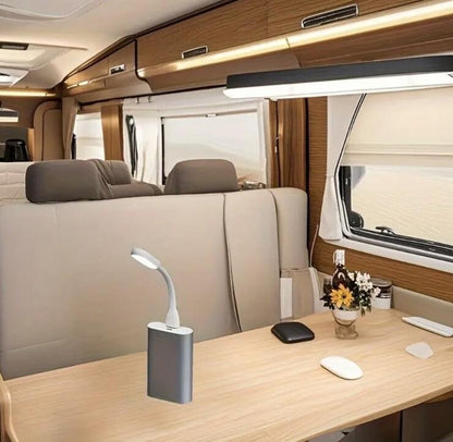 2 x Black Mini LED Night Reading Portable Travel Flexible Lights UK Stock