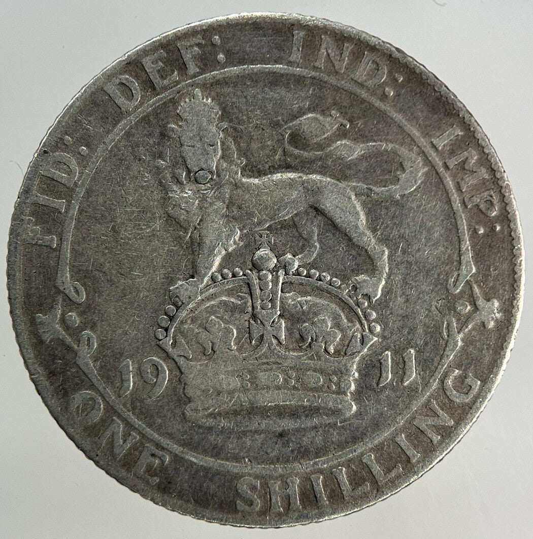 1911 George V Shilling Silver Coin | Fine Collectable Grade