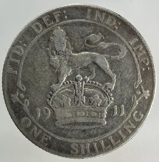 1911 George V Shilling Silver Coin | Fine Collectable Grade