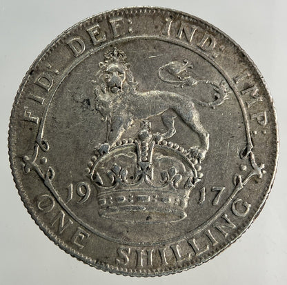 1917 George V Shilling Silver Coin | Very High Grade
