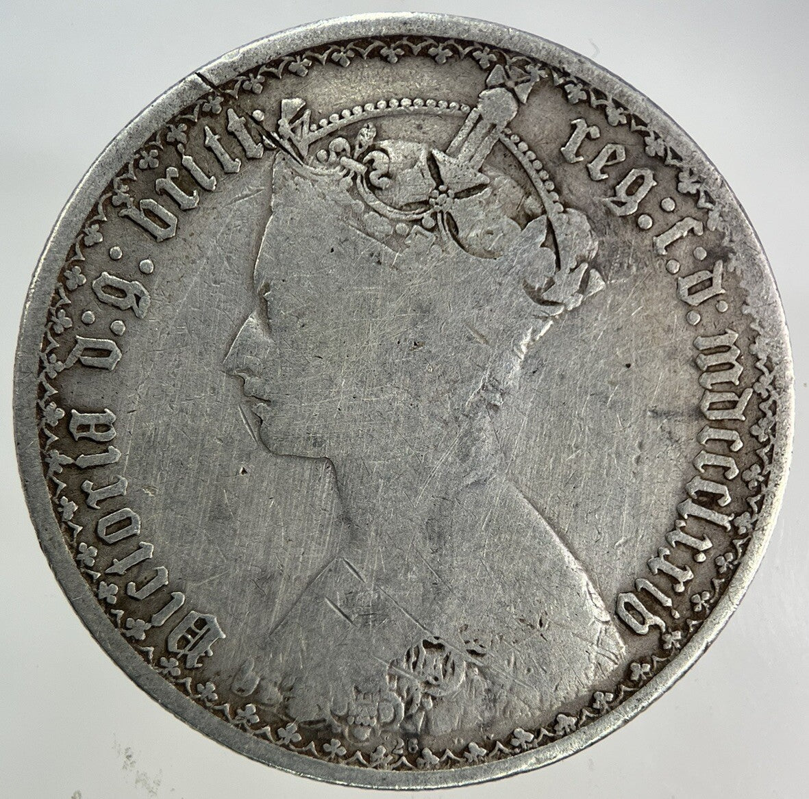 British Victoria Gothic Florin Silver Coin | Collectable Grade