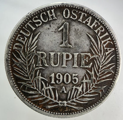 1905 Germany East Africa 1 Rupie Silver Coin | Fine Collectable Grade