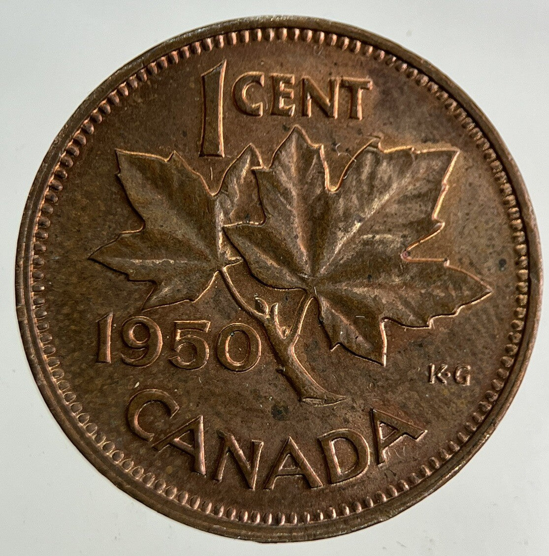 1950 Canada One Cent Coin | Fine Collectable Grade