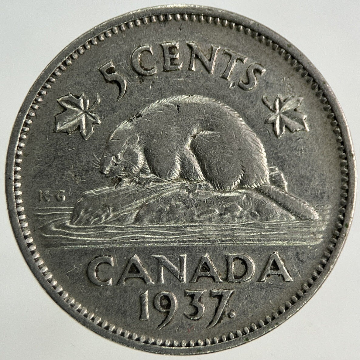 1937 Canada 5 Cents Coin | Fine Collectable Grade