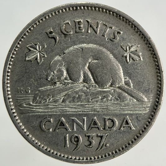 1937 Canada 5 Cents Coin | Fine Collectable Grade