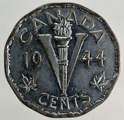 1944 Canada 5 Cents Coin | Fine Collectable Grade