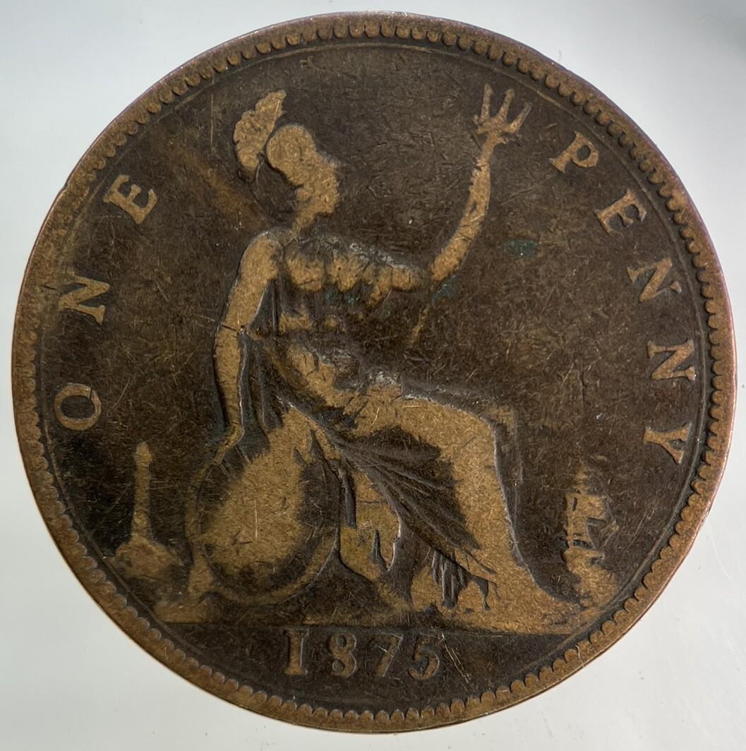 1875 Victoria One Penny Coin | Collectable Grade
