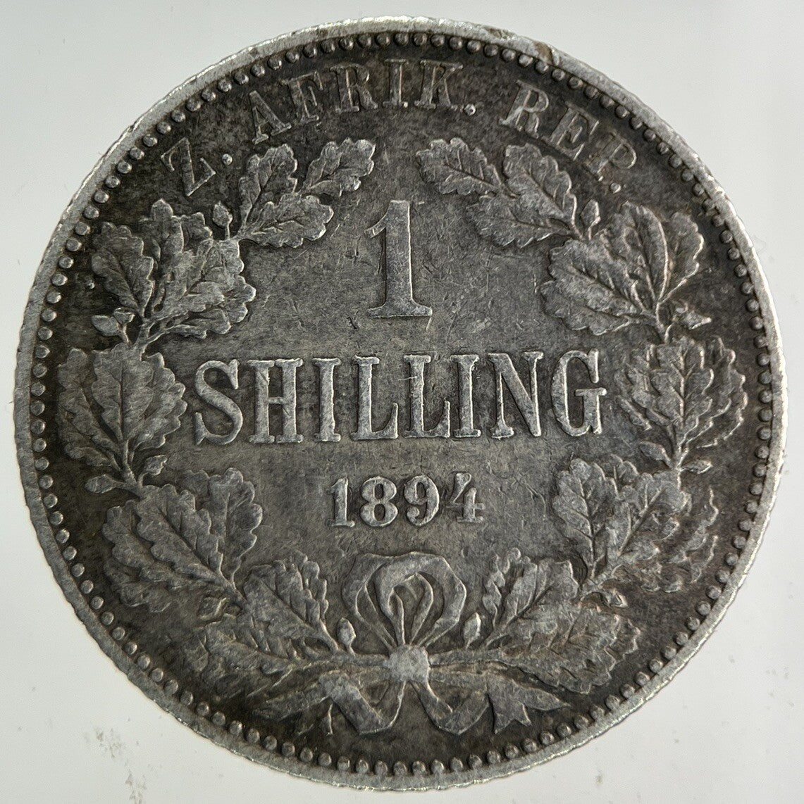 1894 South Africa 1 Shilling Silver Coin | Fine Collectable Grade