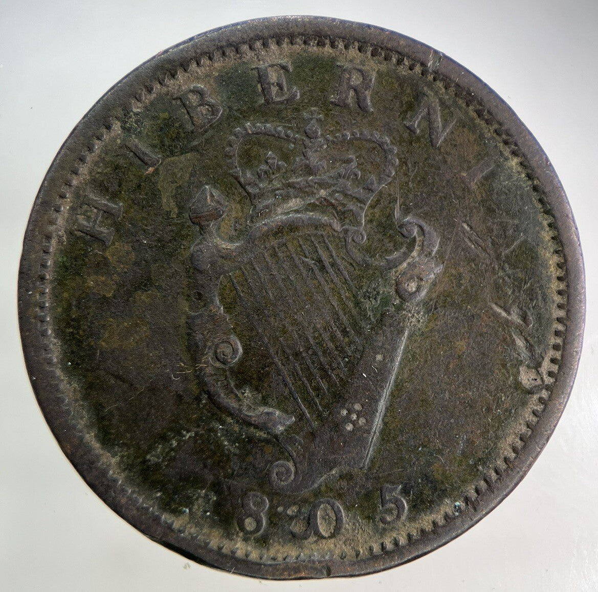 1805 Irish One Penny Coin | Fine Collectable Grade