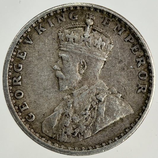 1917 India 2 Annas Silver Coin | Very High Grade