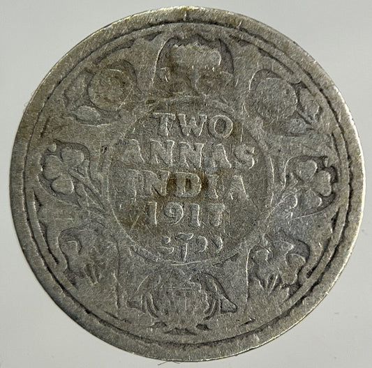 1917 India 2 Annas Silver Coin | Collectable Grade