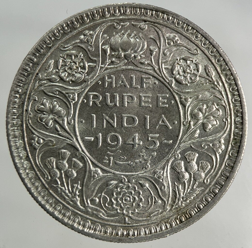 1945 India Half Rupee Silver Coin | Very High Grade