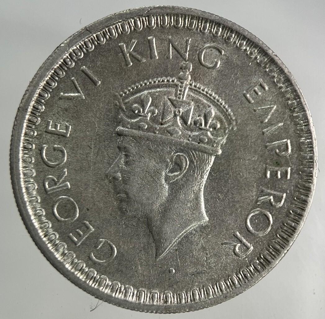 1945 India Half Rupee Silver Coin | Very High Grade