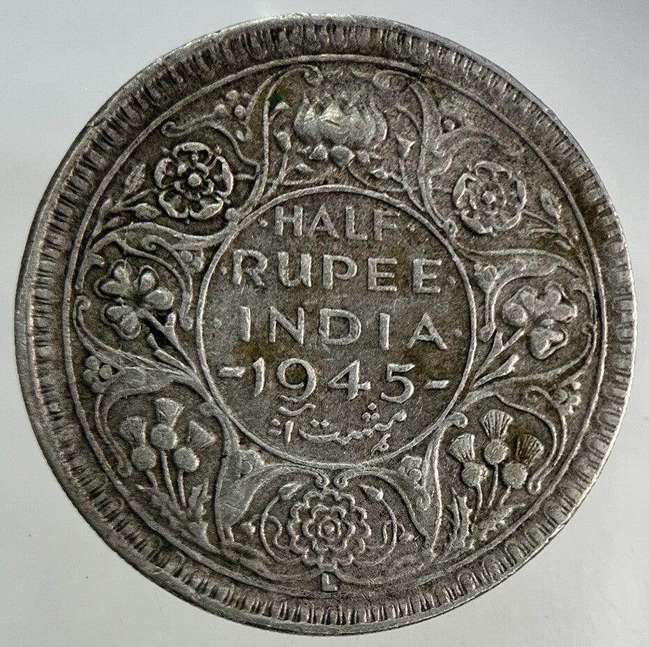 1945 India Half Rupee Silver Coin | Fine Collectable Grade