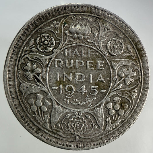 1945 India Half Rupee Silver Coin | Fine Collectable Grade