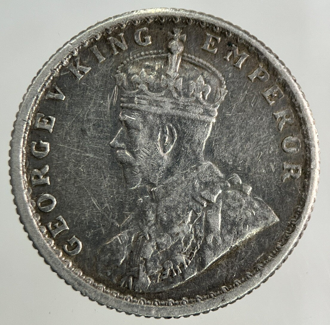 1918 India 1/4 Quarter Rupee Silver Coin | Fine Collectable Grade