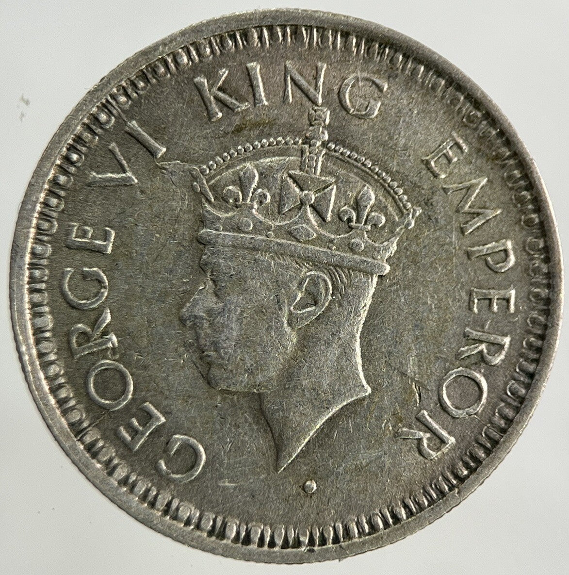 1944 India 1/4 Quarter Rupee Silver Coin | Very High Grade