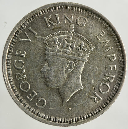1944 India 1/4 Quarter Rupee Silver Coin | Very High Grade