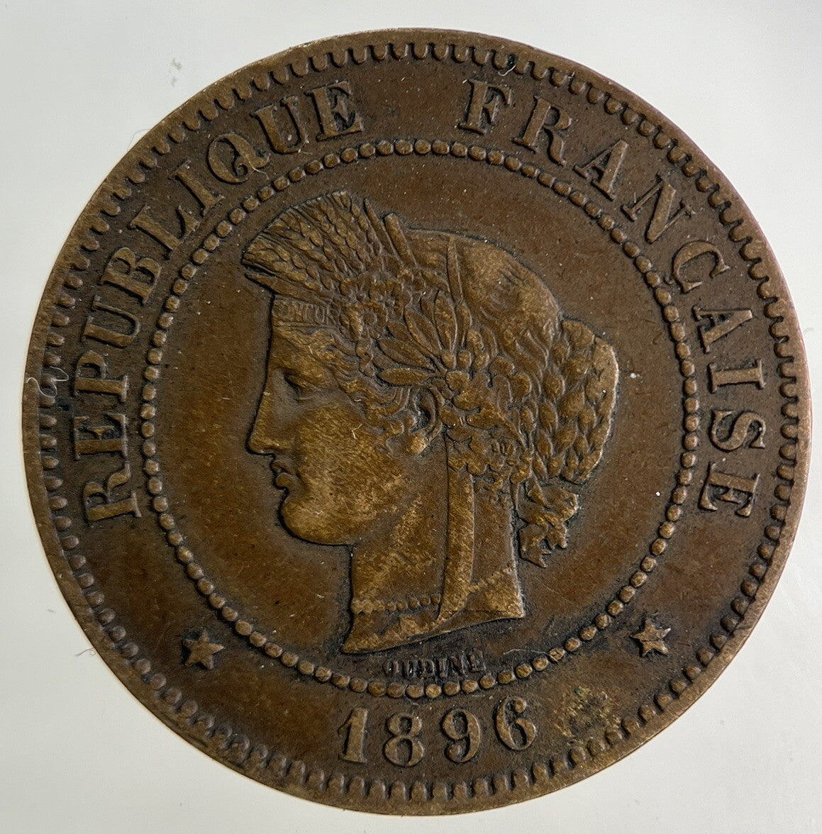 1896 France 5 Centimes Coin | Very High Grade