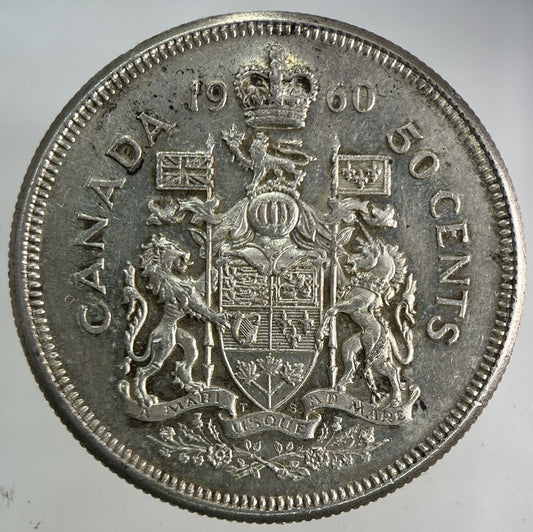 1960 Canada 50 Cents Silver Coin | Very High Grade