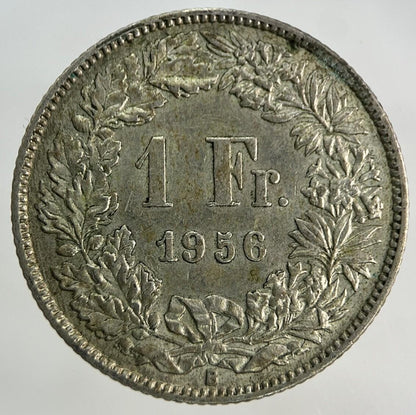 1956 Switzerland Swiss 1 Franc Silver Coin | Very High Grade