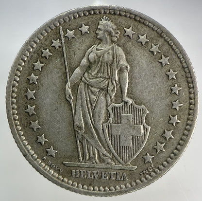 1957 Switzerland Swiss 2 Franc Silver Coin | Very High Grade
