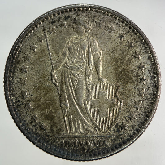 1965 Switzerland Swiss 2 Franc Silver Coin | Very High Grade