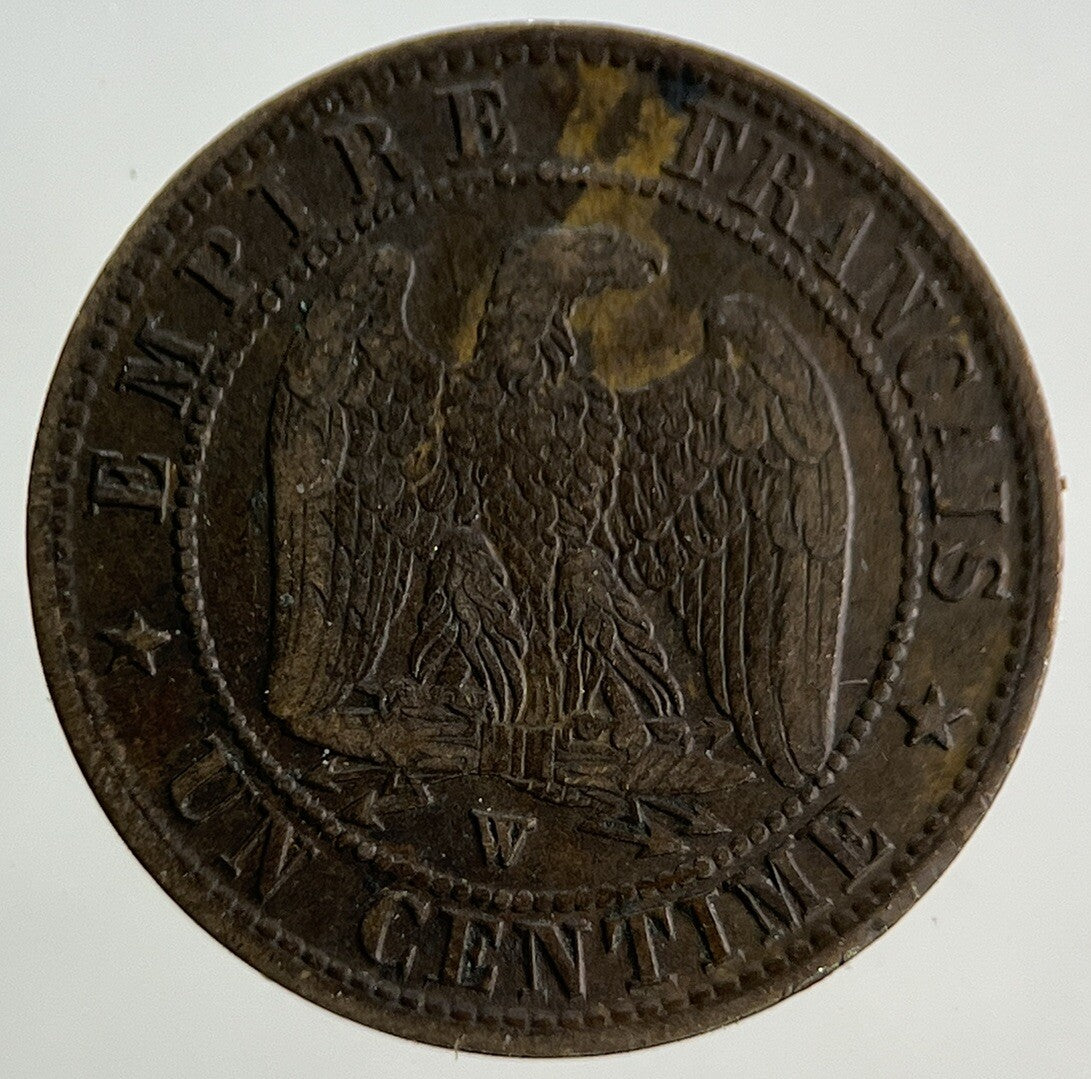 1857 France 1 Un Centime Coin | Very High Grade