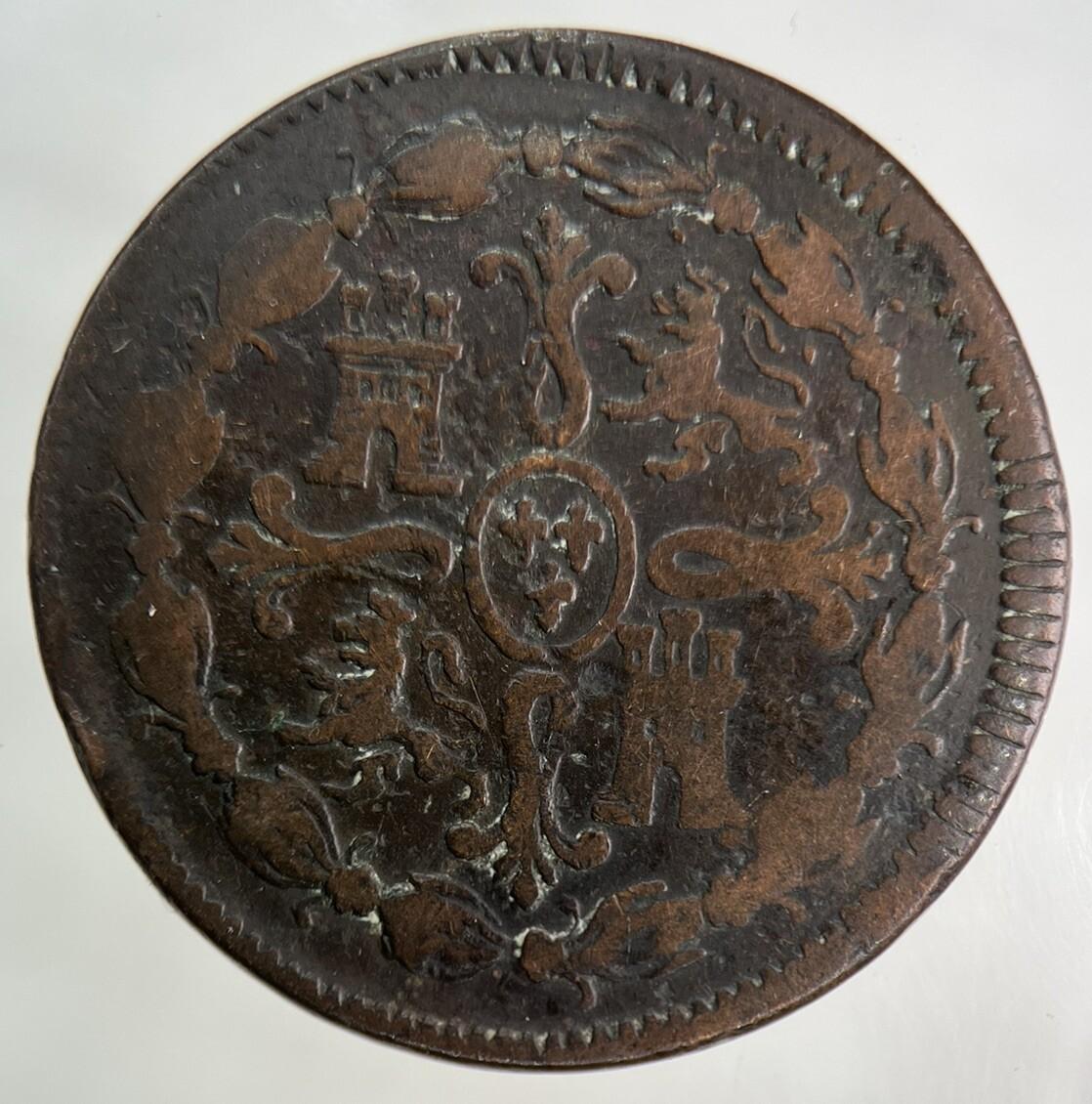 1819 Spain 8 Maravedis Coin | Fine Collectable Grade