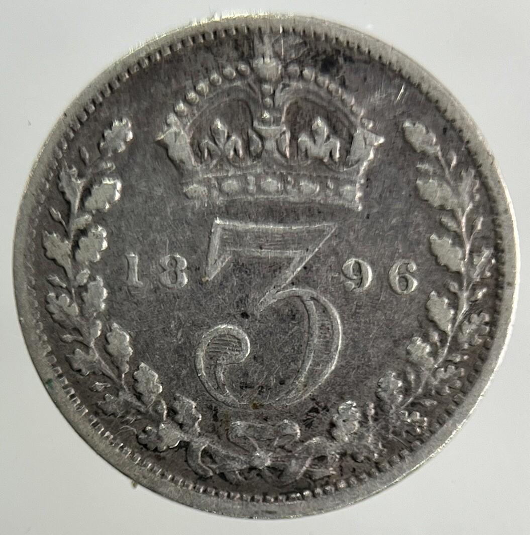 1896 Victoria Threepence Silver Coin | Fine Collectable Grade
