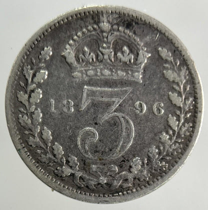1896 Victoria Threepence Silver Coin | Fine Collectable Grade