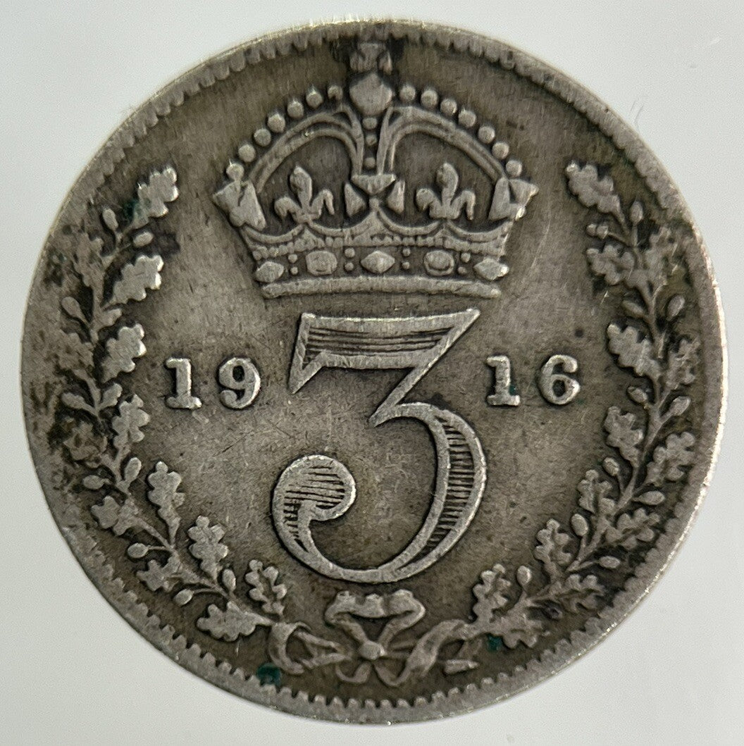 1916 George V Threepence Silver Coin | Fine Collectable Grade