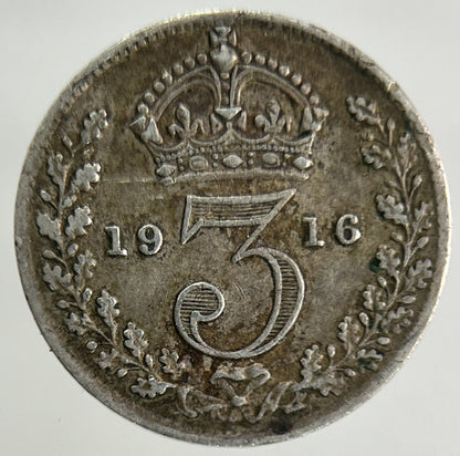 1916 George V Threepence Silver Coin | Very High Grade