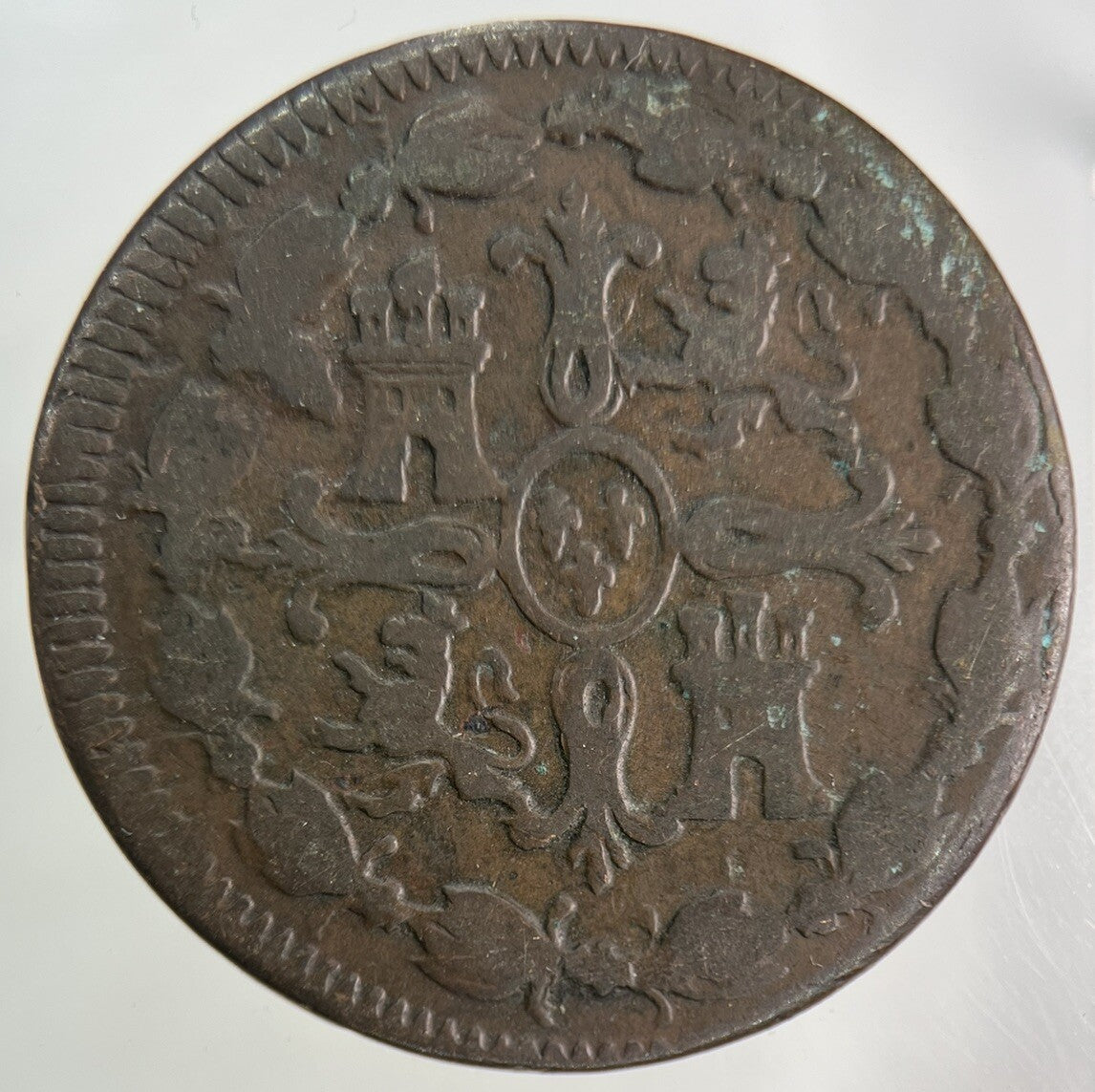 1820 Spain 8 Maravedis Coin | Fine Collectable Grade