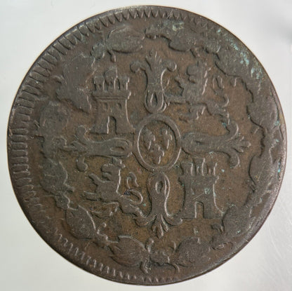 1820 Spain 8 Maravedis Coin | Fine Collectable Grade