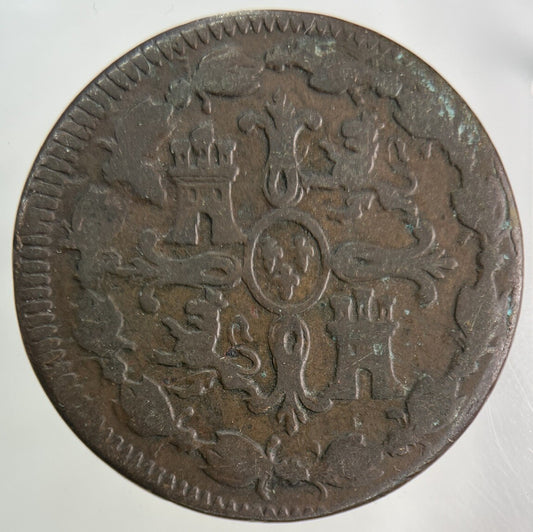 1820 Spain 8 Maravedis Coin | Fine Collectable Grade