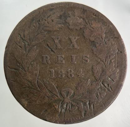1884 Portugal 20 XX Reis Coin | Collectable Grade