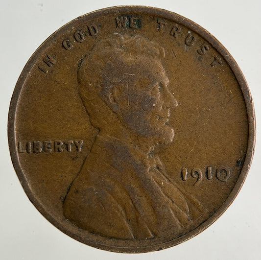 1910 US USA Wheat One Cent Coin | Fine Collectable Grade
